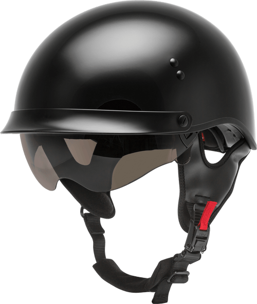 Gmax H9650023 - Hh-65 Half Helmet Full Dressed Black Xs