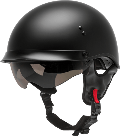 Gmax H9650077 - Hh-65 Half Helmet Full Dressed Matte Black Xl