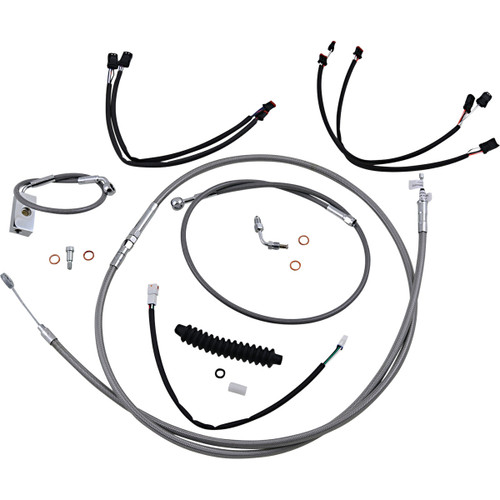 Magnum Shielding #589942 - XR Handlebar Installation Kit - 15"-17" Ape Hangers - '18-'24 Softail - Stainless Steel/Chrome