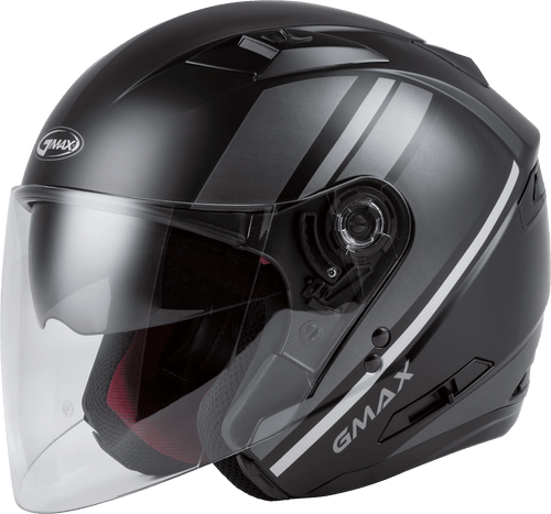 Gmax O1776818 - Of-77 Open-Face Reform Helmet Matte Black/Silver 2x