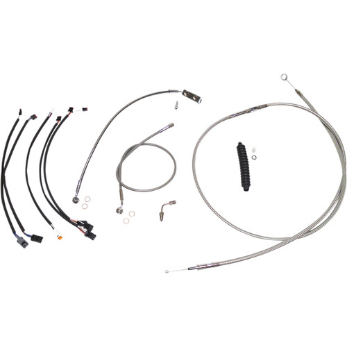 Magnum Shielding #589941 - XR Handlebar Installation Kit - 12"-14" Ape Hangers - '18-'24 Softail - Stainless Steel/Chrome