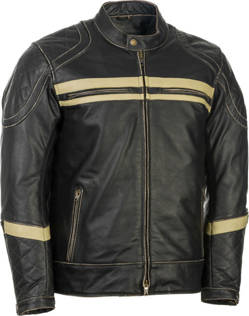 Highway 21 489-1028L - Motordrome Jacket Antique Black Lg