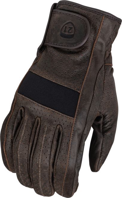Highway 21 489-0043S - Jab Perforated Gloves Brown Sm