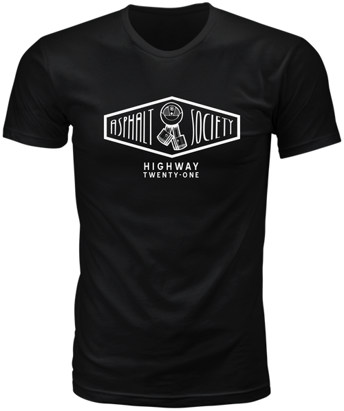 Highway 21 489-1940L - Asphalt Society Tee Black Lg