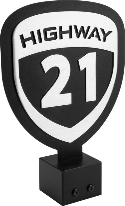 Highway 21 489-9910 - Helmet Tree Header Sign