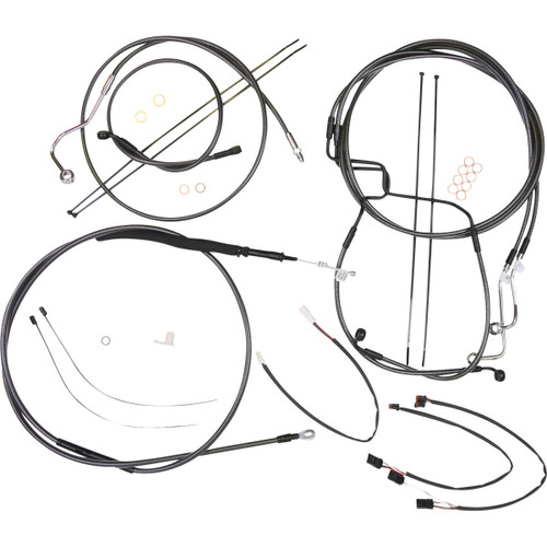 Magnum Shielding #487973 - Black Pearl™ Designer Handlebar Installation Kit - 18"-20" - '21-'23 FLTR