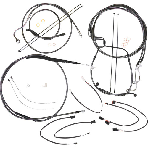 Magnum Shielding #4871011 - Black Pearl™ Designer Handlebar Installation Kit - 12"-14" - '21-'23 FLHRXS