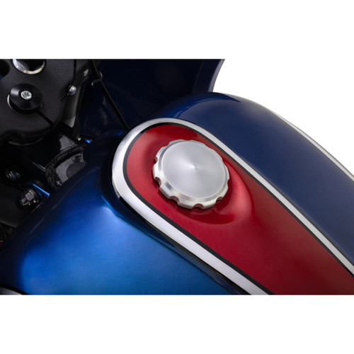 Joker Machine #10-442S - Gas Cap - Smooth - Clear/Sliver - Harley-Davidson