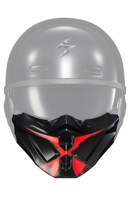 Scorpion Exo 52-730-14 - Covert X Face Mask Ray Gloss Red