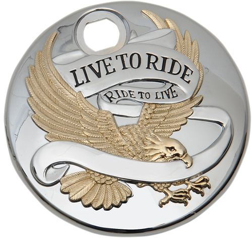 Live to Ride Console Door - Chrome with Gold