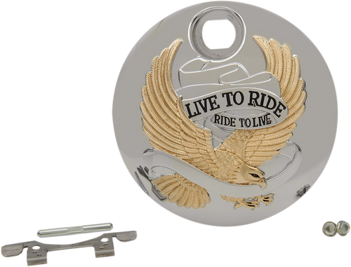 Live to Ride Console Door - Chrome with Gold