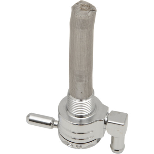 Golan Products #75-516D-CS - "Click-Slick" Fuel Petcock - Downward - Chrome - 3/8" NPT