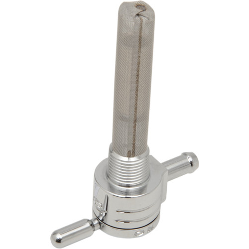 Golan Products #75-516S-CS - "Click-Slick" Fuel Petcock - Straight - Chrome - 3/8" NPT