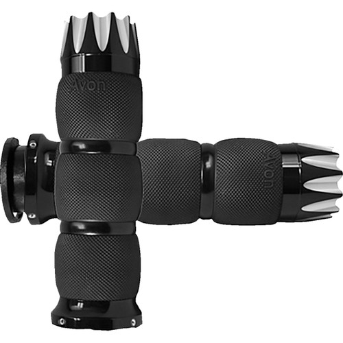 Avon Grips #IN-TO-AIR-90A-E - Excalibur Air Cushioned Grips - Indian - Black