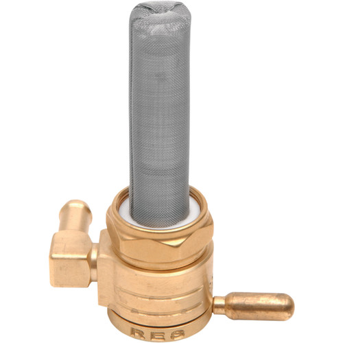 Golan Products #76-312B-BS - "Click-Slick" Fuel Petcock - Backward - Raw Brass - 22mm