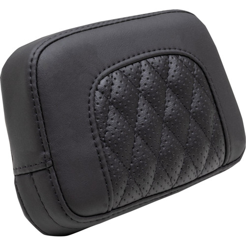 Mustang #88206 - Squareback Sissy Bar Pad - Black - Diamond Stitch - Chief '22-'23