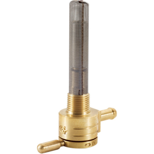 Golan Products #75-516S-BS - "Click-Slick" Fuel Petcock - Straight - Raw Brass - 3/8" NPT