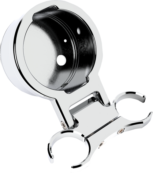 LA Choppers LA-7398-11C - T-Bar Gauge Mount - Single - Chrome - 1.25" Diameter