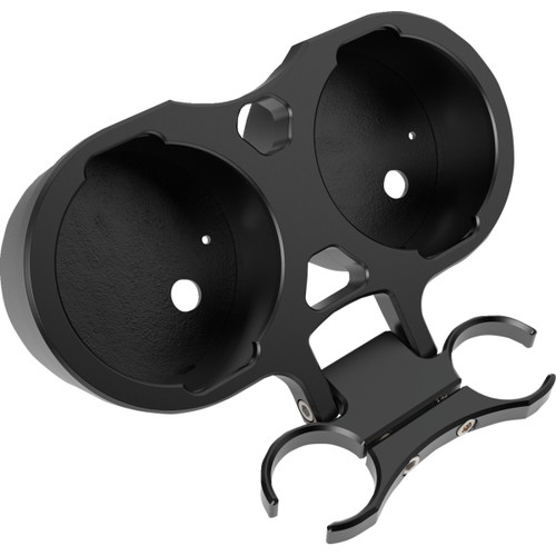 LA Choppers #LA-7398-22B - T-Bar Gauge Mount - Dual - Black - 1.50" Diameter