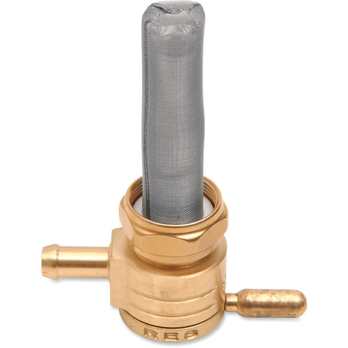 Golan Products #76-312S-BS - "Click-Slick" Fuel Petcock - Straight - Raw Brass - 22mm