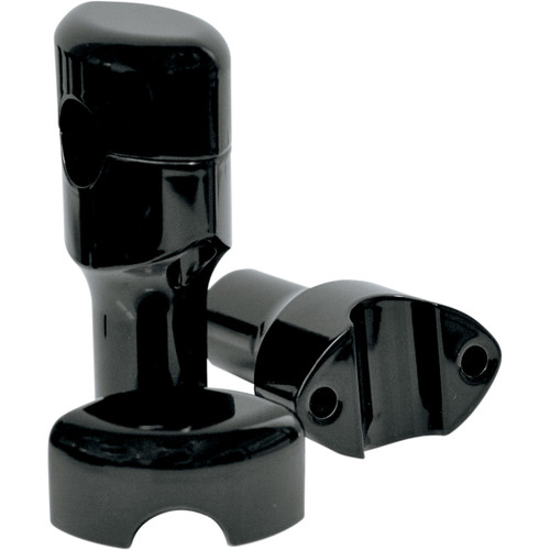 LA Choppers #LA-7406-03B - Hefty Smooth Handlebar Risers for 1-1/4" Handlebars - 3" - Black