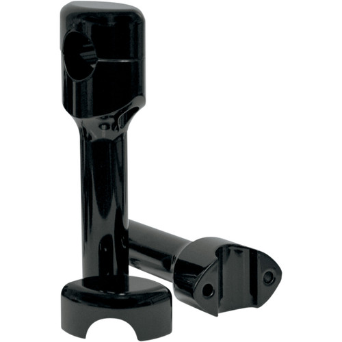 LA Choppers #LA-7406-06B - Hefty Smooth Handlebar Risers for 1-1/4" Handlebars - 6" - Black
