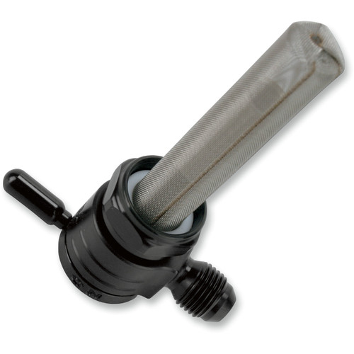 Golan Products #76-3126-BLK - "Click-Slick" Fuel Petcock - 6-AN - Black - 22mm