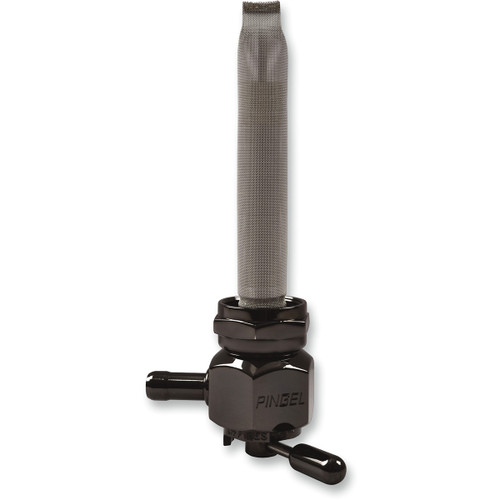 Pingel #6311-CHBLK - Hex Fuel Valve - Black Chrome - 22 mm