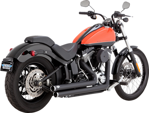 Vance & Hines 47959 - Big Shots Staggered Exhaust System - Matte Black