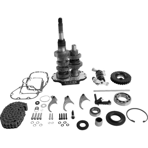 Baker Drivetrain #DD6-411S-03 - Direct Drive Gear Set - 6-Speed - Black - '98-'00 Touring/FXR