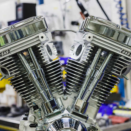 S&S Cycle #310-1157 - V111 Long-Block Engine- Natural - 84-'99 Custom Chasis w/Alternator Style Primary