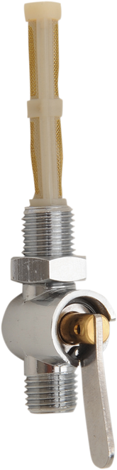 Petcock with Filter and Locknut - 1/4" X 1/4"