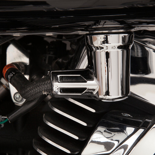 Ciro #73000 - Fuel Line Fitting Cover - Chrome - Twin Cam/Sportster