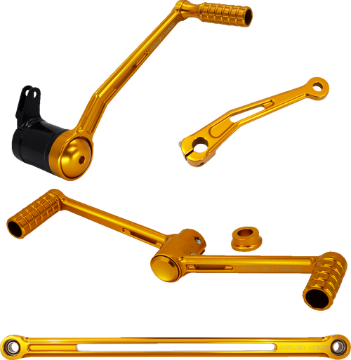 Arlen Ness #420-101 - SpeedLiner Foot Control Kit w/ Heel/Toe Shifter - Gold