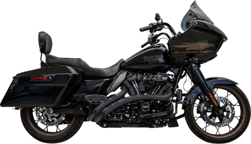 Bassani Xhaust #1F22FB - Radial Exhaust System with Slotted Heat Shields - Black