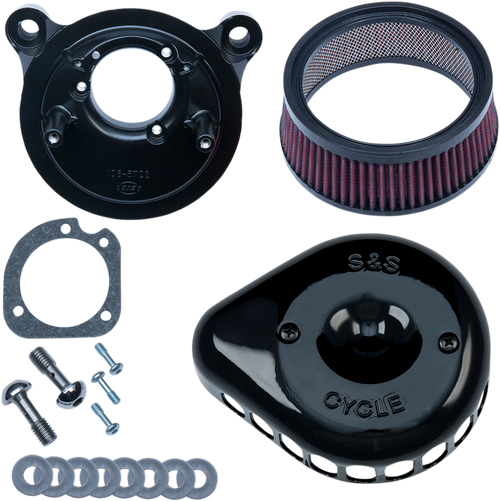 S&S Cycle #170-0442 - Mini Teardrop Stealth Air Cleaner Kit - Gloss Black