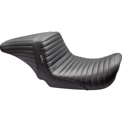 LE Pera #LKU-591PT - Kickflip Up Front Seat - Pleated - Black - Dyna '06-'17