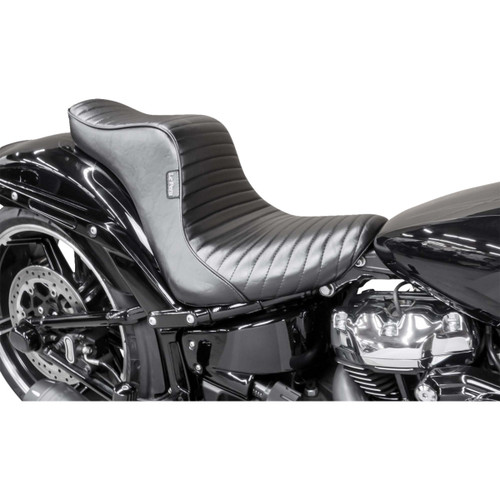 LE Pera #LK-587DLDD-BLUE - Tailwhip Daddy Long Legs Seat - Double Diamond w/ Blue Thread - FLH/FLT '08-'24