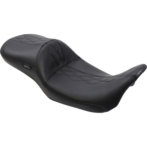 LE Pera #LK-957DLHR2 - Maverick Daddy Long Legs Seat - Black w/ Black HR Inlay - Double Diamond - FL '08-'22