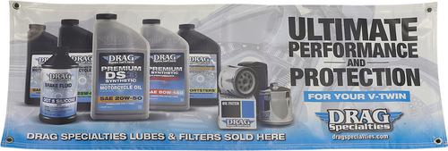 Drag Specialties Drag Oil Banner - 4' x 18"