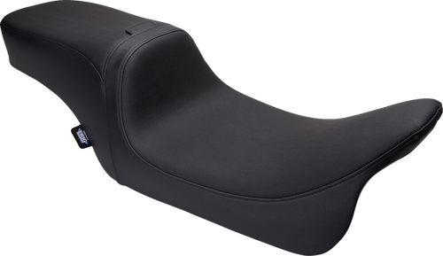 Drag Specialties #0801-1499 - Predator 2-Up Seat - Vinyl - Smooth - w/ Backrest - FLH '08-'23