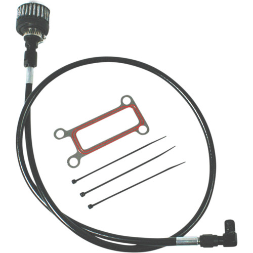 Feuling Parts #3076 - Oil Tank Breather Kit - Black - 99'-01' Touring
