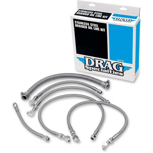 Drag Specialties - Oil Line Kit - Stainless Steel - Softail
