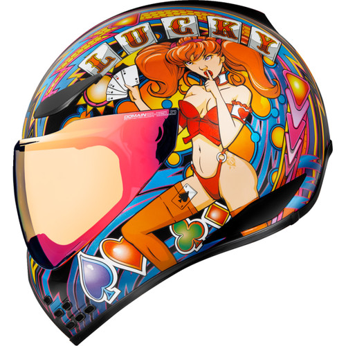 Icon - Domain™ Helmet - Lucky Lid 4 - Red - XS