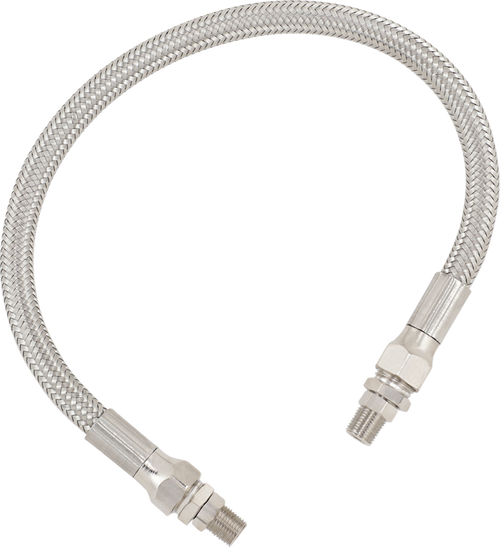 Oil Line with Fittings - Stainless Steel - 15"