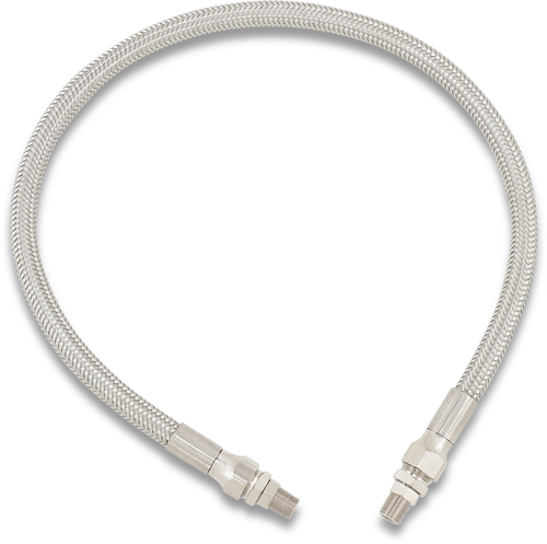 Oil Line with Fittings - Stainless Steel - 22"
