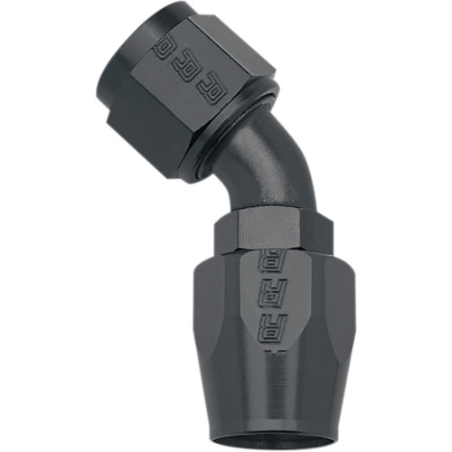 Russell #R13093B - 45 Degree Hose End - Black - 6AN