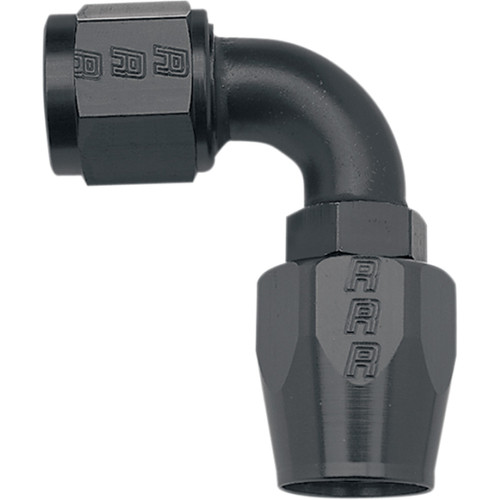 Russell #R13163B - 90 Degree Hose End - Black - 6AN