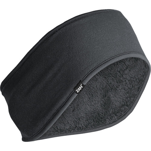 ZAN Headgear #WEWH114 - Ear Warmer SportFlex® Headband - High Pile - Black