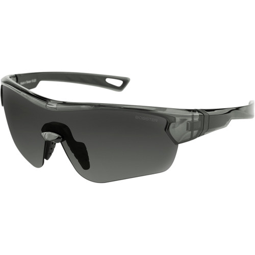 Bobster #BSTEL102 - Stella Sunglasses - Gloss Clear Gray - Smoke Lens